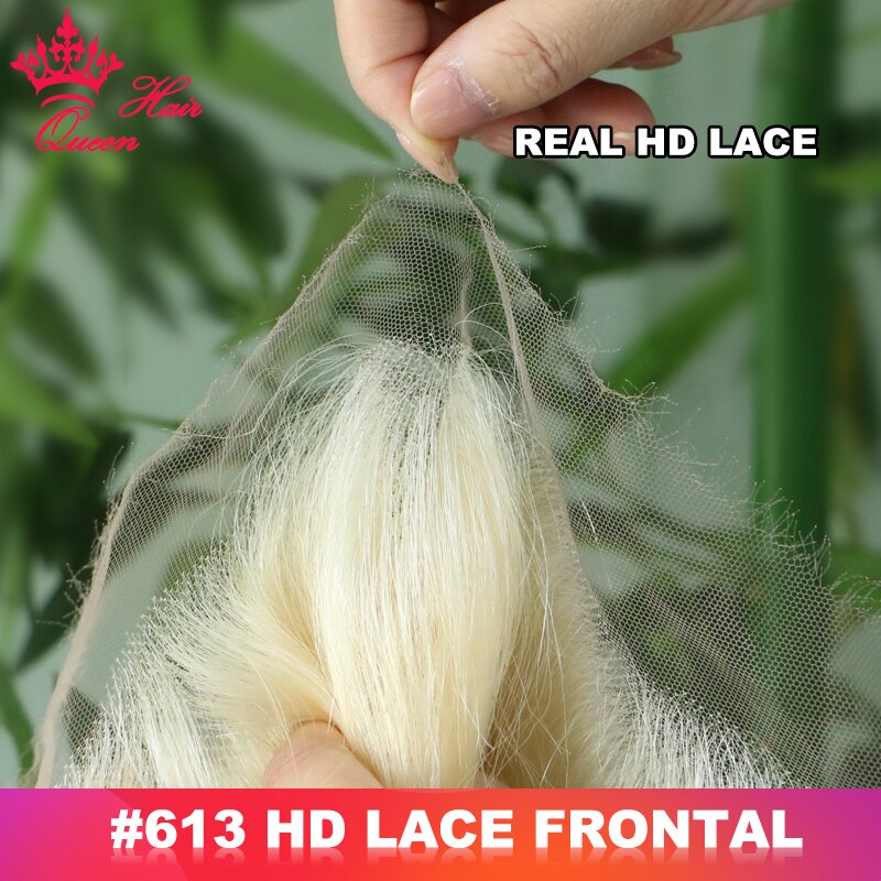 Queen Hair Real HD Lace Frontal 13x6 13x4 Closure 6x6 5x5 613 Blonde Virgin Human HD Skinlike Melt Skins Lace Straig